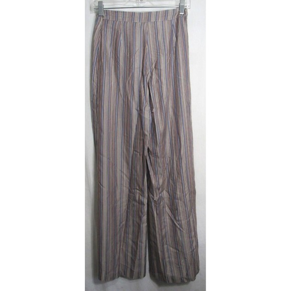 Samsoe Samsoe Multicolored Striped Wide Leg Elina Trousers Pants Size XXS NWT - Picture 3 of 8
